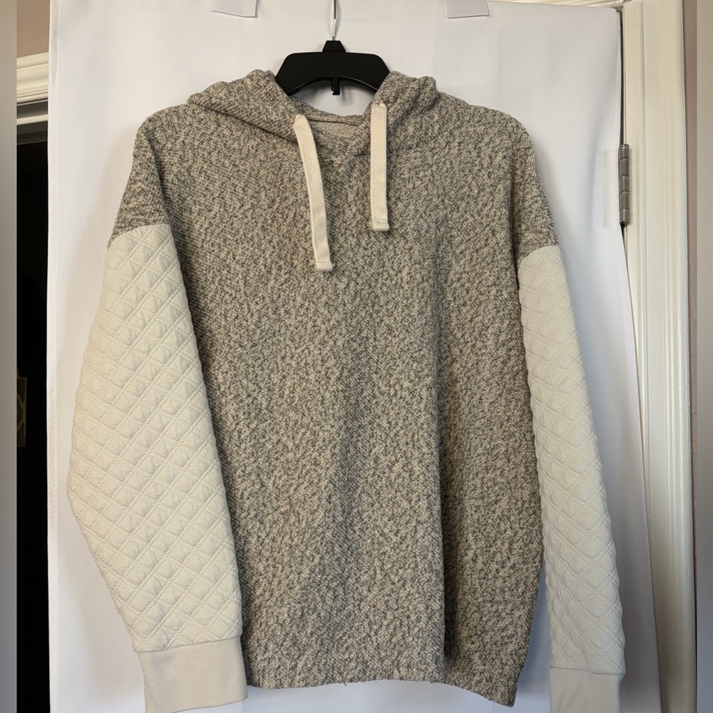 Madewell‎ Quilted-Sleeve Oversized Hoodie Sweatshirt size medium